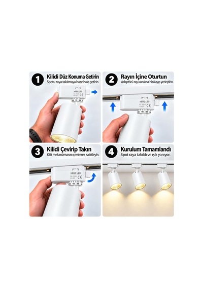 30w Led Ray Spot Seti 3'lü Beyaz Kasa 3000k Sarı Işık 2700 Lümen 1 Metre Ray Dahil Ayarlanabilir Başlıklı Cob Led Mağaza Vitrin Ofis Ve Ev Aydınlatma Seti Diğer 30w Led Ray Spot Seti 3'lü Beyaz Kasa 3000k Sarı Işık 2700 Lümen 1 Metre Ray Dahil Ayarlanabilir Başlıklı Cob Led Mağaza Vitrin Ofis Ve Ev Aydınlatma Seti Diğer