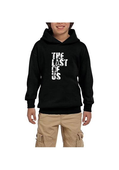 Zepplin Giyim The Last Of Us Favorite Siyah Çocuk Kapşonlu Sweatshirt Siyah