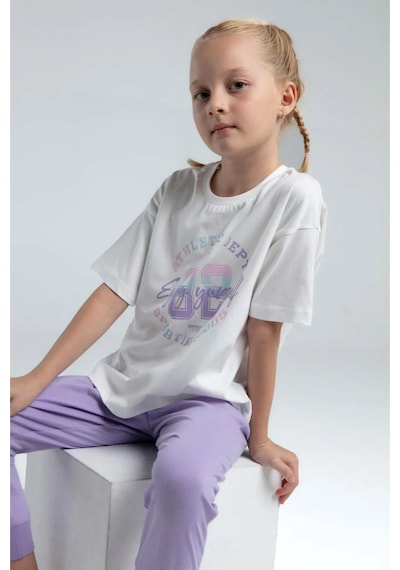 Rolypoly Roly Poly 2'li Pijama Takımı Rp3614 Beyaz-lila Beyaz -Lila
