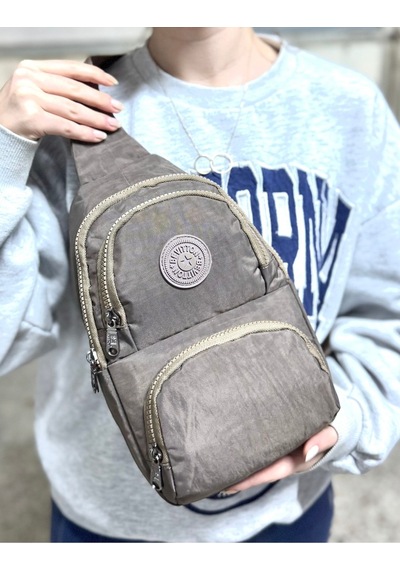 Su Geçirmez Kumaş Vizon Unisex Body Bag Çapraz Omuz Çantası Vizon
