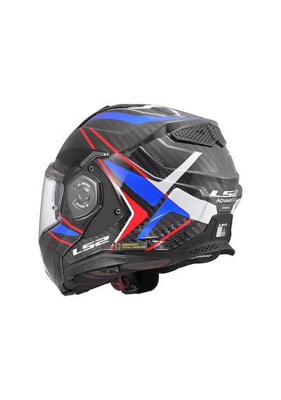 Ls2 Advant X Karbon Future II Karbon Modüler Kask Mavi - Kırmızı - Siyah