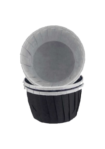 Cupcake Kalıbı Orta Boy Düz Renk 50x39 Mm 50 Adet Siyah