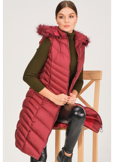 Z6725 Dewberry Bayan Yelek-bordo Bordo
