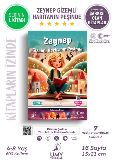 Umy Yayınları Zeynep Gizemli Haritanın Peşinde - Çocuklar İçin Merak Ve Problem Çözme Becerisi Geliştiren Hikâye Kitabı