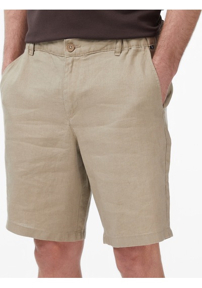 Nautica Erkek Kahverengi Regular Fit Keten Şortdüzb65232t