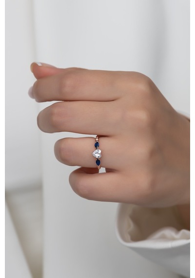 Gümüş Prenses Yüzük Rose Gold Kaplama 925 Ayar Gümüş Rose Gold (511780205)