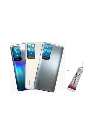 Redmi Note 10 Uyumlu Arka Batarya Pil Kapağı Karbon Gris Çok Renkli