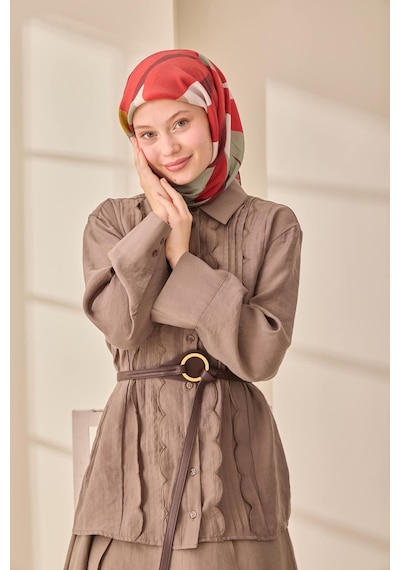 Silk Home Aura Eşarp 140001-05 Bordo, Kırmızı, Hardal, Çağla,vizon
