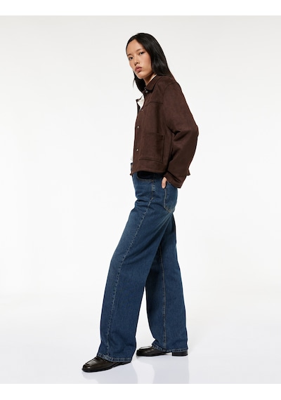 Koton Normal Bel Cepli Düğmeli Düz Paça Pamuklu Denim Pantolon - Straight Fit Jean Orta İndigo 7wal40021md Koton Normal Bel Cepli Düğmeli Düz Paça Pamuklu Denim Pantolon - Straight Fit Jean Orta İndigo 7wal40021md