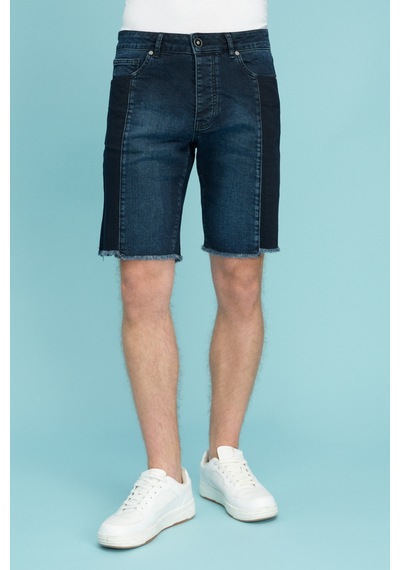 Slim Fit Erkek Şort Mavi