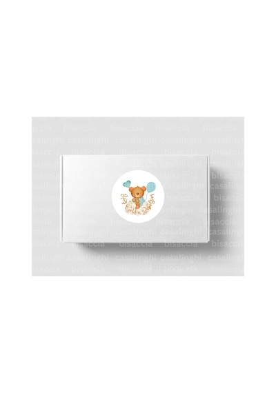Hoş Geldin Bebeğim Etiketi Ayıcık Baskılı Yuvarlak Mat Çıkartma Cute Round Sticker 4 Cm 45 Adet Çok Renkli