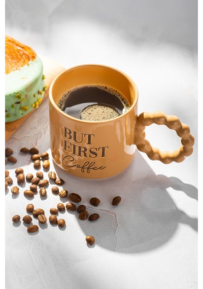 Emsan But First Coffee Krem Rengi Kupa 310 Ml Krem