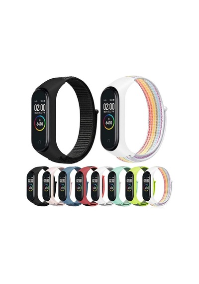 Xiaomi Mi Band 3 / 4 Krd-13 Hasır Örme Kordon Kayış