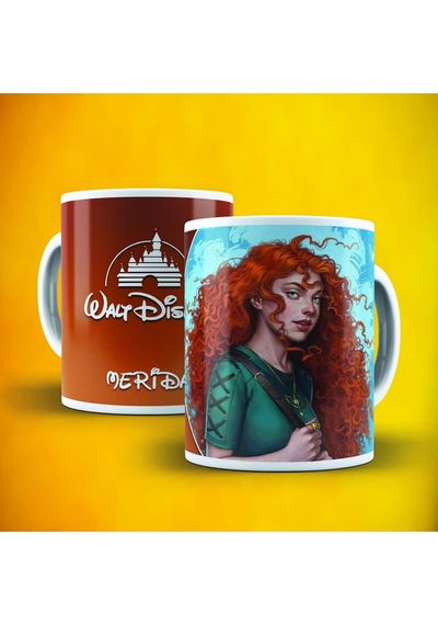 Disney Merida Baskılı Kupa Bardak Beyaz