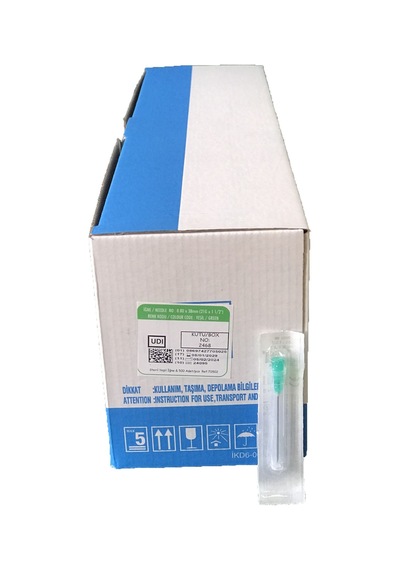Ayset İğne Ucu Yeşil 0.80 x 38 Mm 21g x1/2 500 Adet