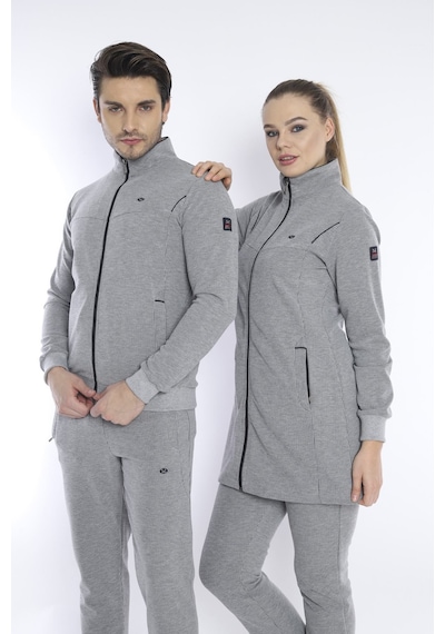 Kadın Spor G2 Melanj (Açık Gri) Eşofman Takımı - CC-6747-3779 Açık Gri