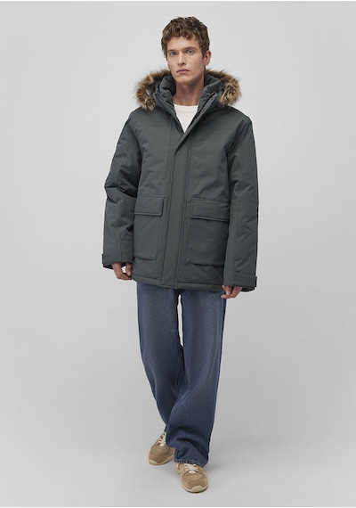 Mavi - Kapüşonlu Yeşil Parka 0110472-71598 Yeşil