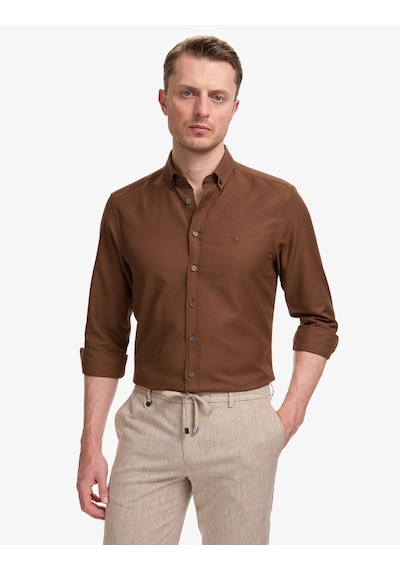 Pierre Cardin Erkek Koyu Kahverengi Gömlek Desenli 50325365-vr084