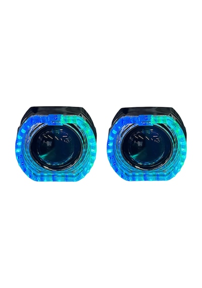 2.5 İnç Düz Bi Xenon Mercek Kare Model Pixel Angelli Kapak Set