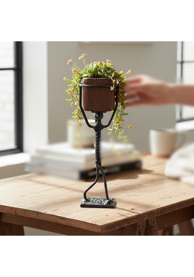 Dekoratif Metal Figür Sukulent Saksı Standı SPH006