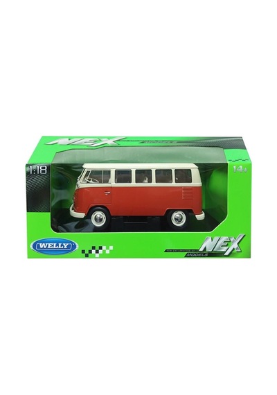 Welly 1963 Volkswagen T1 Bus Kırmızı 1/24 Model Araba