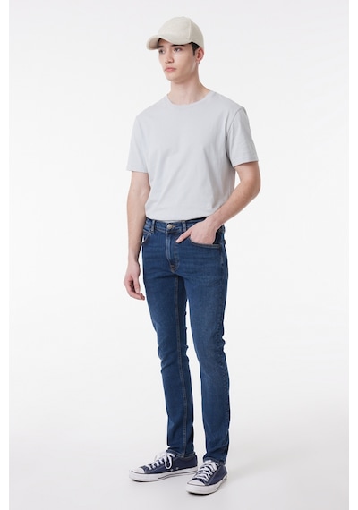 Lee Luke Slim Fit Dar Kesim Normal Bel Mavi Esnek Erkek Jean Denim Kot Pantolon L719098XT Mavi