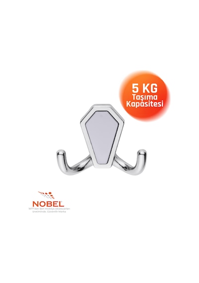 Vi Lla Askı, Metal Vestiyer Askısı, Krom Matkrom, Duvar Ve Dolap Askılığı 5'li Set Vidalı