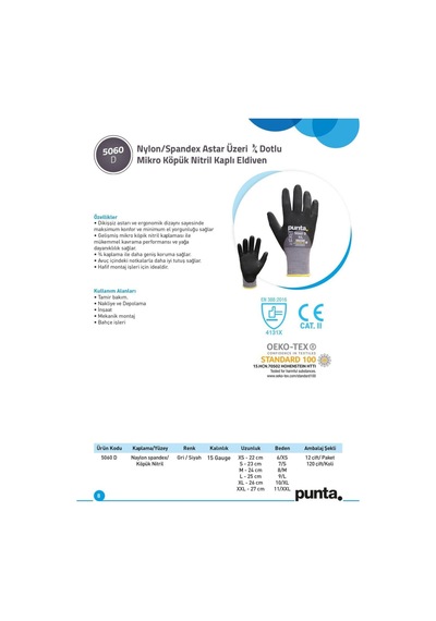 Punta 5060 Dotlu Eldiven No:10