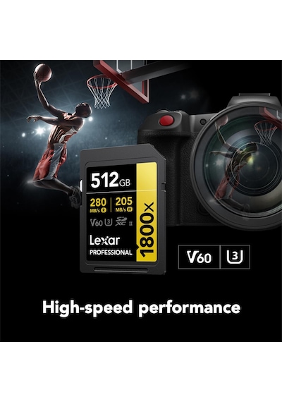 Lexar Gold Serisi Profesyonel 1800x 512gb Sdxc Uhs-ıi U3 Hafıza K