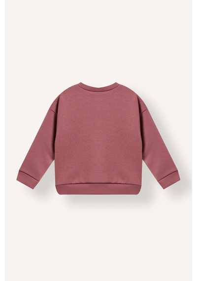 Defacto Oversize Bisiklet Yaka Baskılı Sweatshirt Erkek Bebek I4137a526wnbr174 Bordo-br174