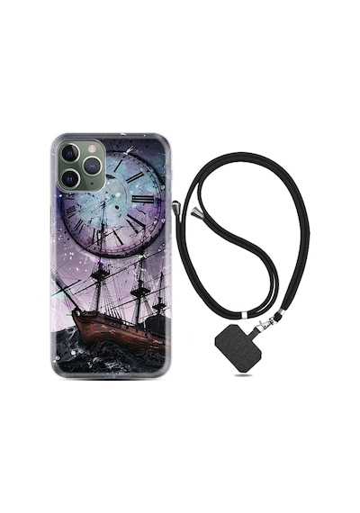 Apple Uyumlu iPhone 13 Pro Max Kılıf Boyun Askılı Time 1749