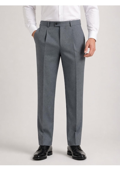 Classics Men Ricati Regular Fit Pileli Erkek Kumaş Pantolon - 7621 gri