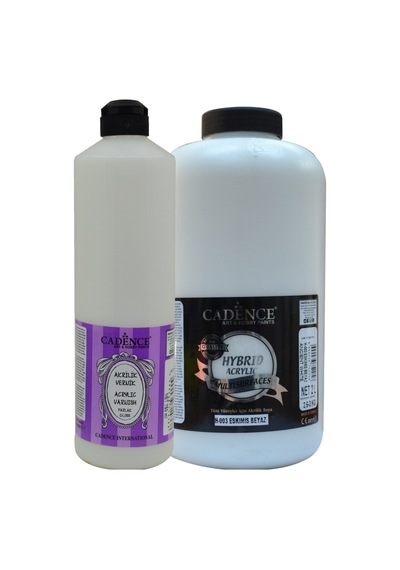 Multisurfaces Eskimiş Beyaz 2 L + Parlak Vernik 750 ML Set