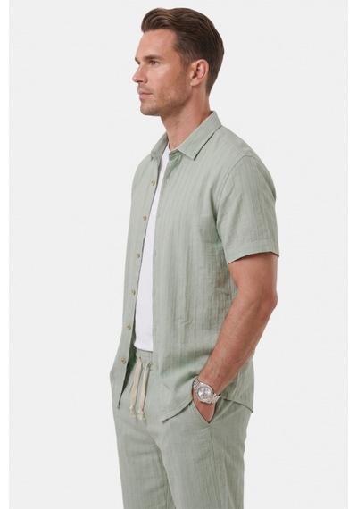 Deep Sea Deepsea Yeşil Slim Fit Çizgi Dokulu Keten Görünümlü Kısa Kol Erkek Spor Gömlek 2602648 Deep Sea Deepsea Yeşil Slim Fit Çizgi Dokulu Keten Görünümlü Kısa Kol Erkek Spor Gömlek 2602648