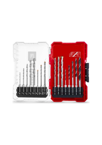Accessory M-case Ahşap, Metal Ve Beton Delici Uç Seti 16 Parça E 6.3 Saplı Metal Matkap Uçları, Saklama Kutusu Da
