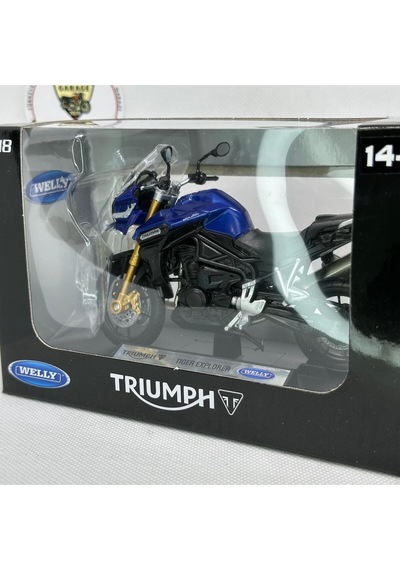 Triumph Explorer 1:18 Ölçek Diecast Motosiklet Model Lisanslı Metal Maket Oyuncak & Biblo