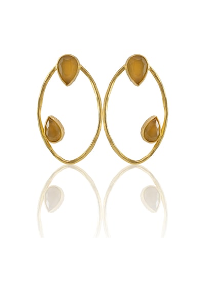 Kadir Jewellery 22 Ayar Altın Kaplama Geometrik Küpe -el İşçiliği Ve Hipoalerjenik Küpe çok renkli