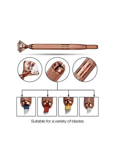 Ellea Rose Gold Elmas Taşlı Microblading Kıl Tekniği El Metodu Kalemi Diğer 0