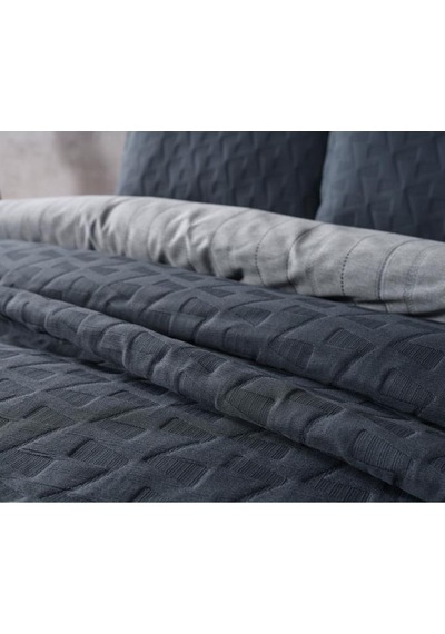 Doqu Home Çift Kişilik Yatak Örtüsü Arya Antrasit