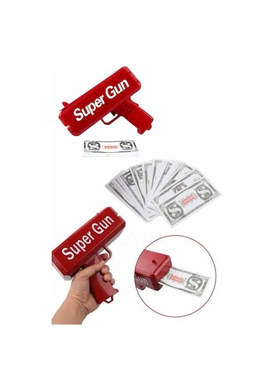 Para Dolar Atma Makinası Super Money Gun Para Saçma Fırlatma Tabancası Diğer