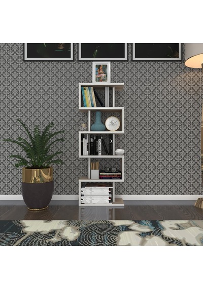 Kenzlife Kitaplık Raf Diba1 Crd 129X040X19 Banyo Kiler Ofis (M) Kum Rengi