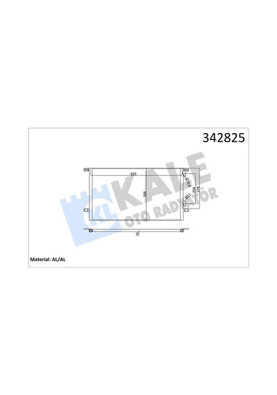 Kale 342825 Klima Radyatörü Kondanser - Renault Laguna 1993-2001 2.2 D Dizel Klimalı Modeller 7701045346