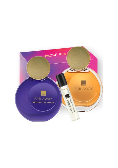 Avon Far Away Beyond The Moon Kadın Parfüm EDP 50 ML + Far Away Kadın Parfüm EDP 50 ML + Glamour Kadın Parfüm EDP 10 ML
