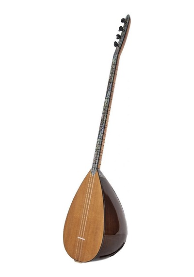Saz-z-2-4 Saz-z-2-4 Ceviz-abalone Klavye Uzun Sap Bağlama