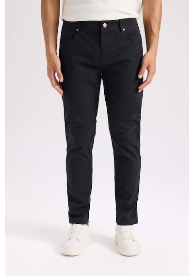 DeFacto Yazlık Gabardin Chino Kanvas Pantolon Slim Fit Dar Kesim Dar Paça Cepli B2089AX25SPAR190