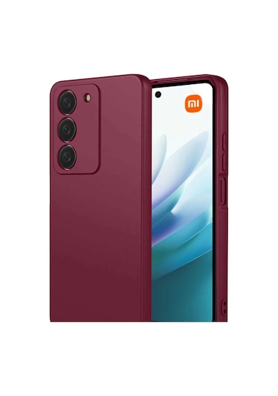 Xiaomi Redmi 15 4g Kılıf Biye Yumuşak Silikon Case Bordo