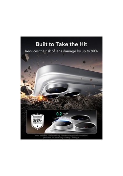 Esr Apple İphone 18 Pro Armorite Pro Kamera Lens Koruyucu Gümüş - 939345569