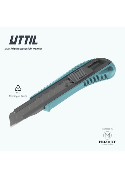 UTTIL Nmuk04 Alüminyum Döküm Gövdeli 18 Mm Maket Bıçağı