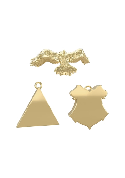 Lexroo Minyatür Noel Süsleri 2023, Harry Potter Büyücü Dünyası Metal, Mini 3'lü Set Standart