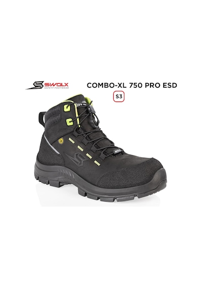 Swolx İş Ayakkabısı - Combo-Xl Pro Esd 750 S3 Siyah